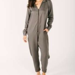 Smash+Tess coverall romper, army green